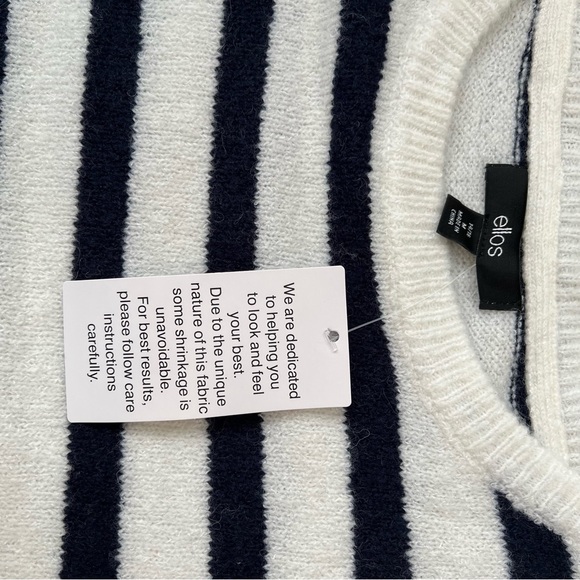 NWT Ellos blue and white striped sweater - Picture 3 of 13